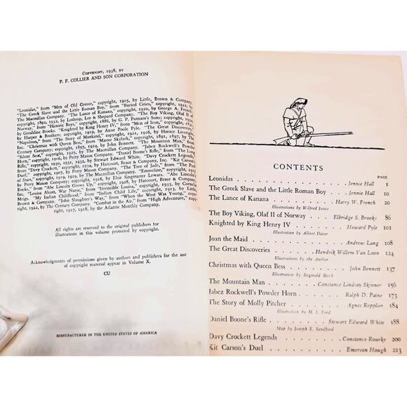 The Junior Classics Volume 8: Stories from History, Illustrated (1938 HC) - Picture 4 of 13